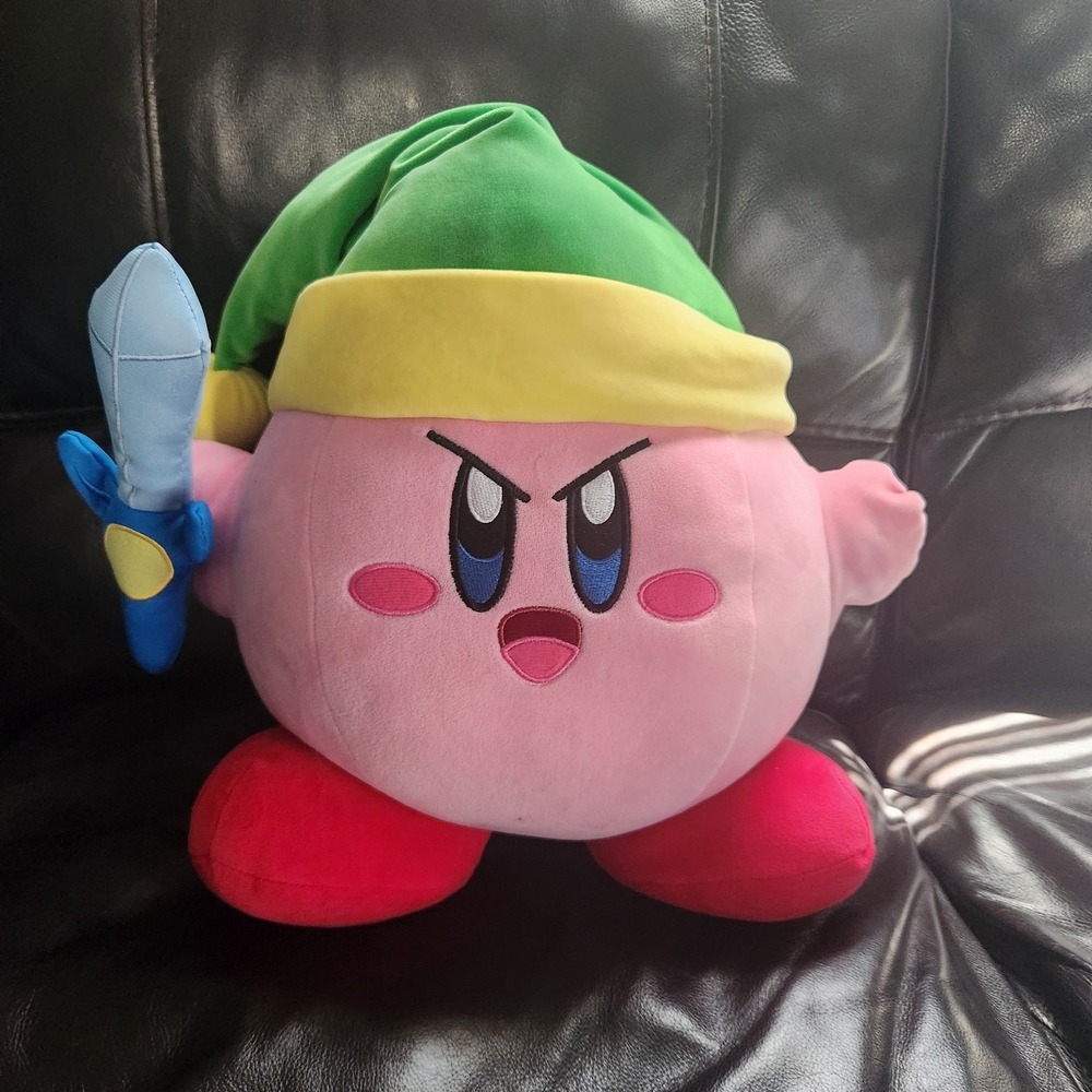 Nintendo - Kirby - Jumbo Plush / Stuffed Toy - Dressed as Link (Zelda) - 16" EXC
